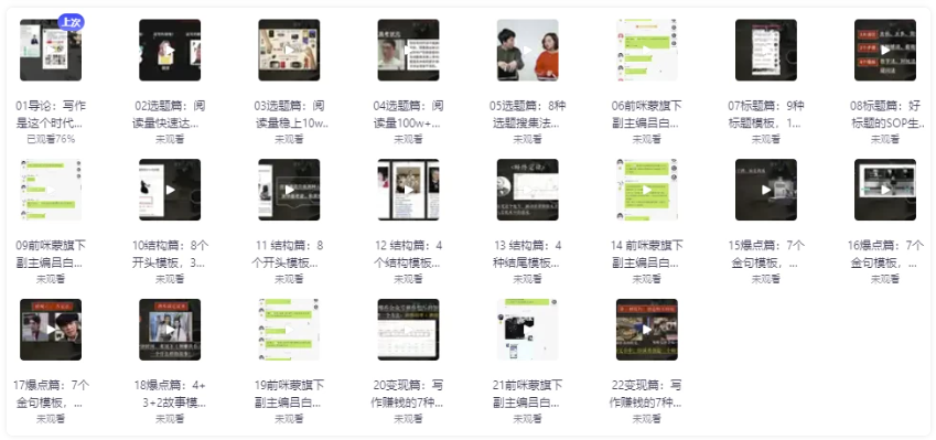 手把手教你零基础写作,业余时间月入过万 【811MB】
