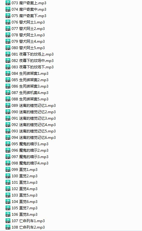 《天津刑警奇闻录》有声类 全126集 讲讲天津老刑警的奇闻段子 [mp3] [4.5G]