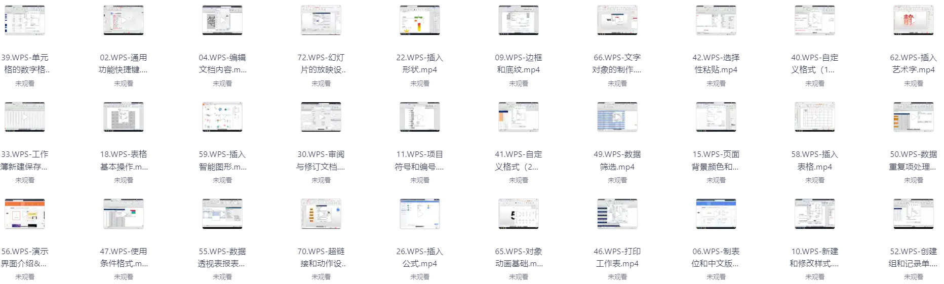 WPS零基础入门教程 【11.4GB】