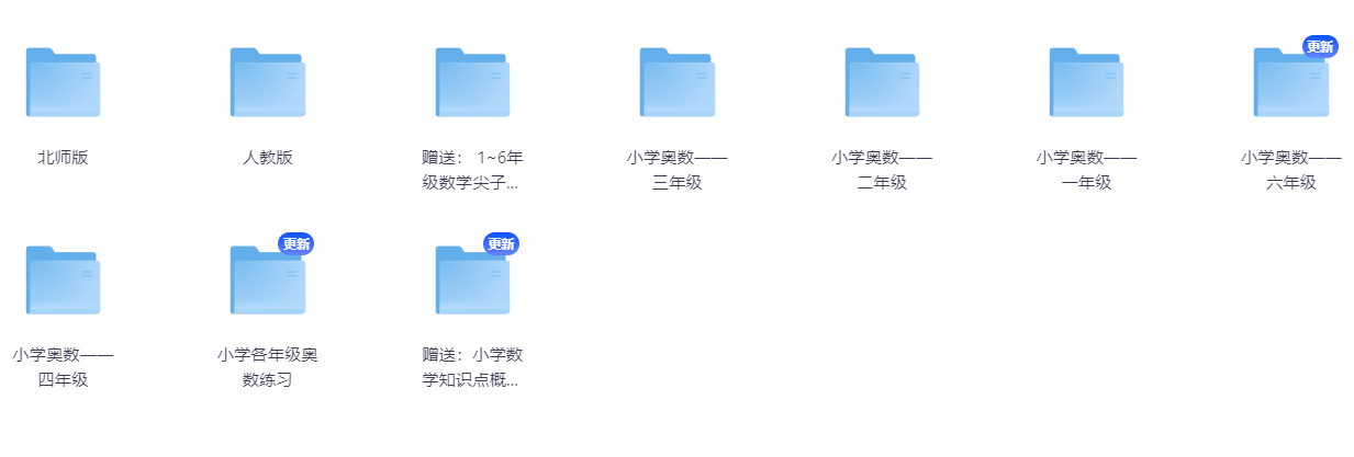 看动画学小学数学1-6年级 含小学奥数&知识点概念口诀&尖子生高分题库（31.9GB）