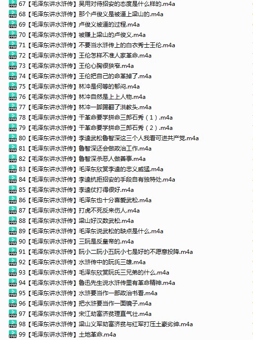 《毛泽东与四大名著》有声类 全227集 毛泽东精讲四大名著  [m4a]  [772.2MB]