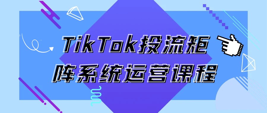 TikTok投流矩阵系统运营课程【1GB/MP4】