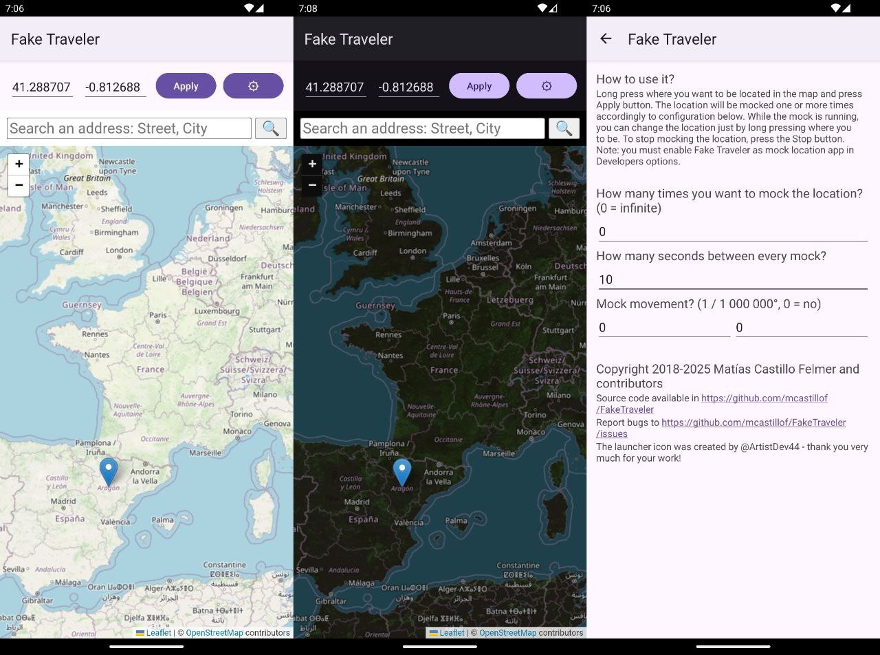 【Android】FakeTraveler - 无需 Root 的 Android 虚拟定位工具【11.3M】