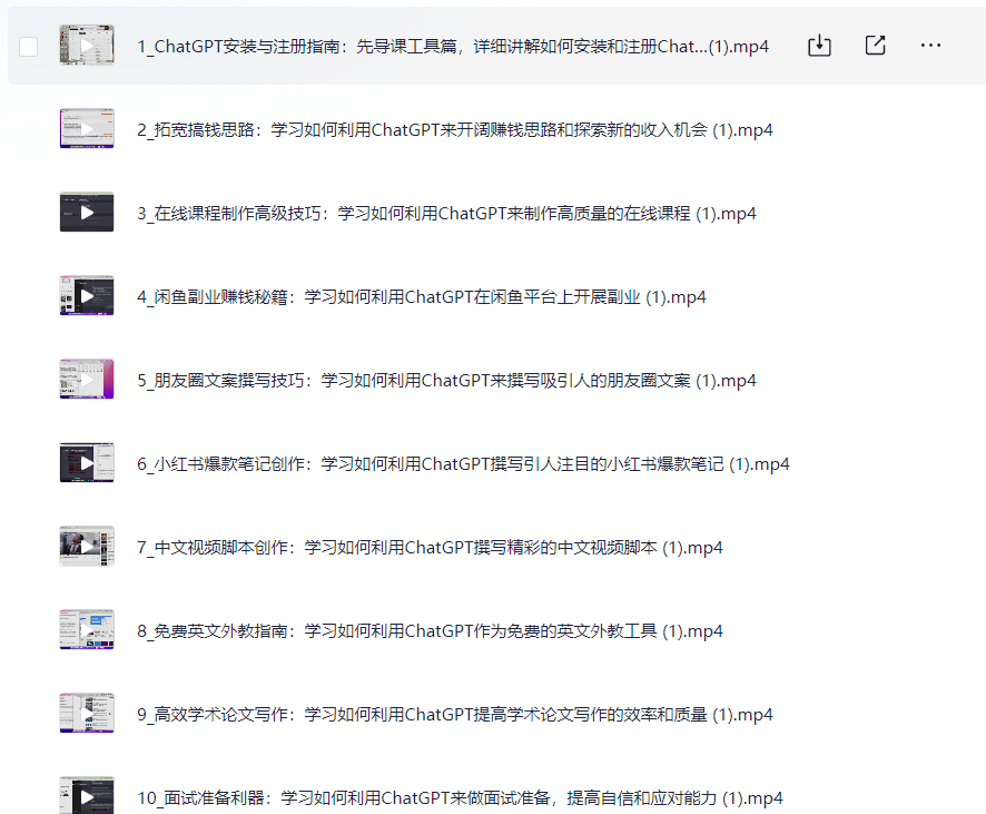 Chat GPT训练营，一个人顶一个团队【2.4G】