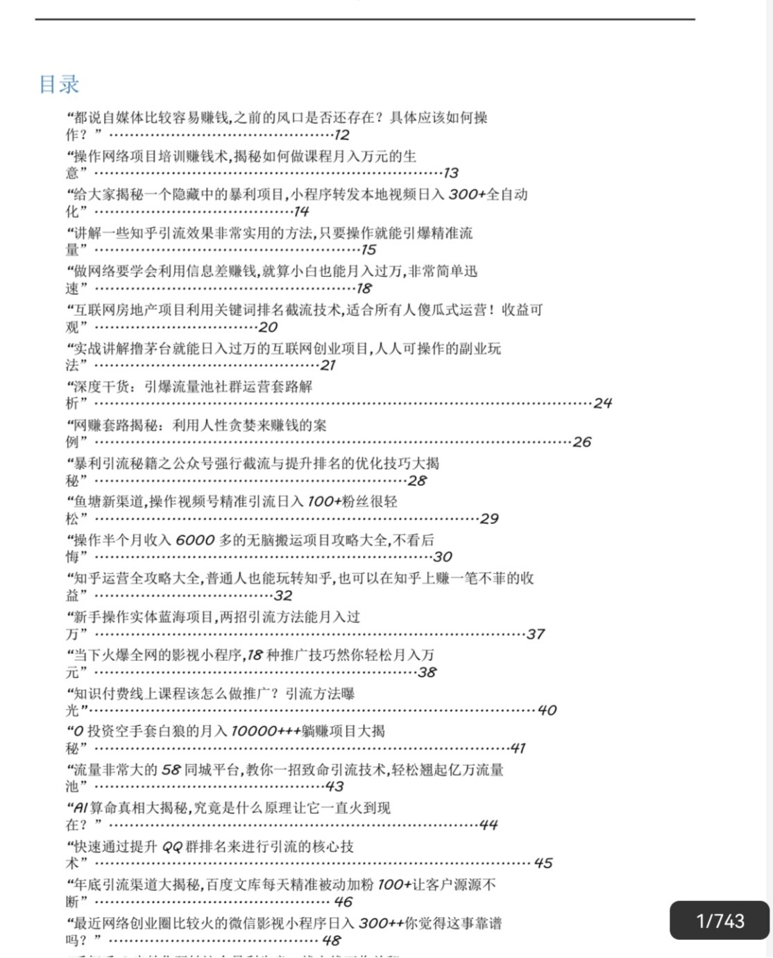 450个搞钱野路子项目解析 pdf 5.78mb