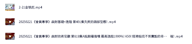 油管财经博主 蔡森财经 金钱爆 25年最新-油管-会员专享 视频mp4格式 合集 50G
