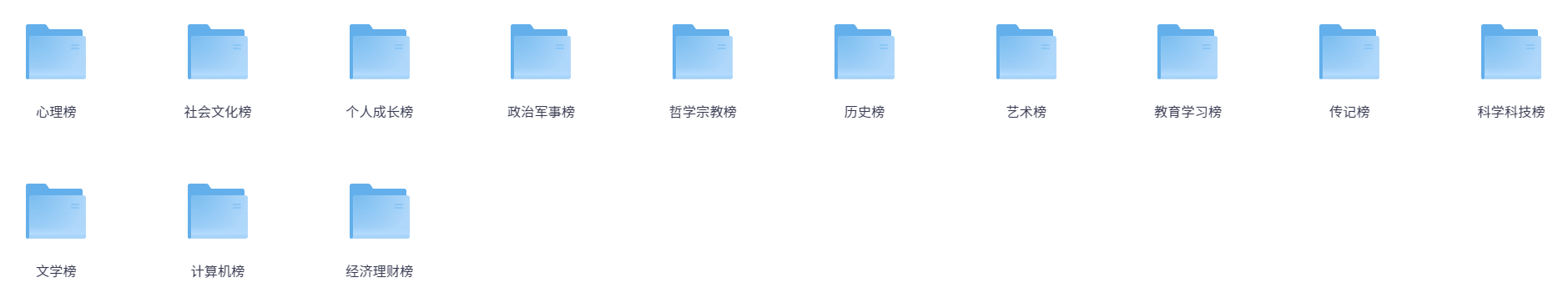 （电子书）微信读书榜单（精整分类）PDF（967.9MB）