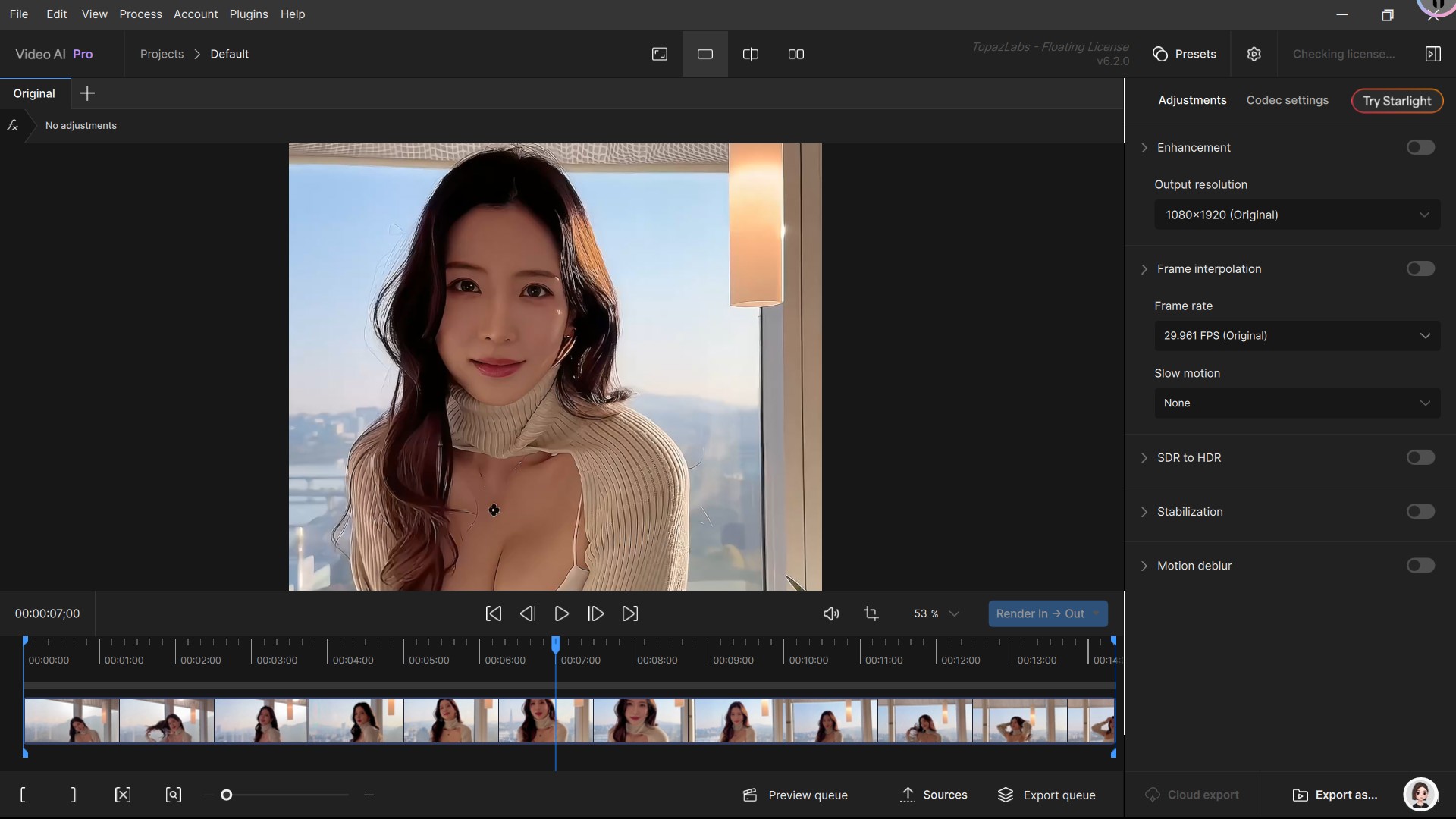 Topaz Video AI v6.2.0 Windows版  视频4K修复放大工具 【317.MB】