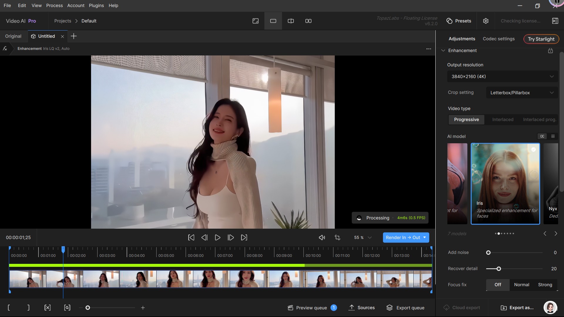 Topaz Video AI v6.2.0 Windows版  视频4K修复放大工具 【317.MB】