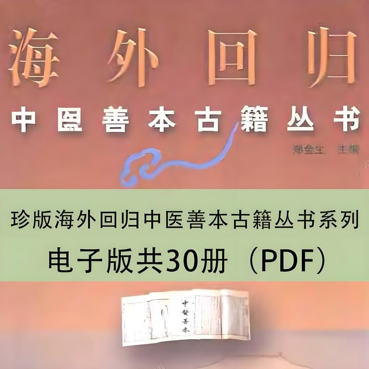 珍版海外回归中医善本古籍丛书系列 pdf  [580.6MB]
