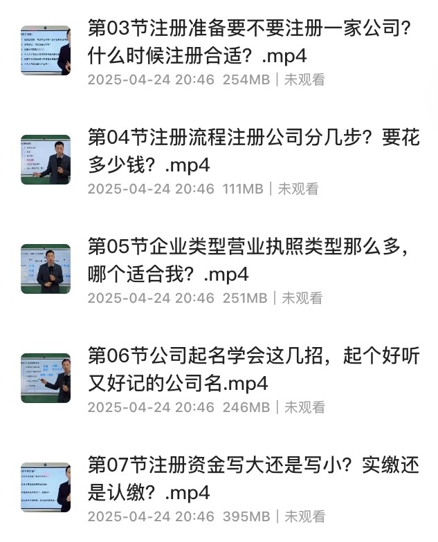 新手开公司必备知识合规少踩坑 注册流程、税务要求、员工管理等【12.2GB】