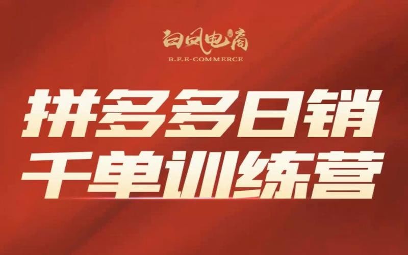 拼多多千单训练营第27期微付费—商品推广【90.8MB】