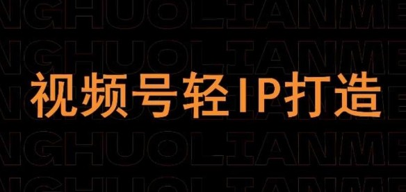 视频号线上课程，视频号轻IP打造【841MB/MP4】