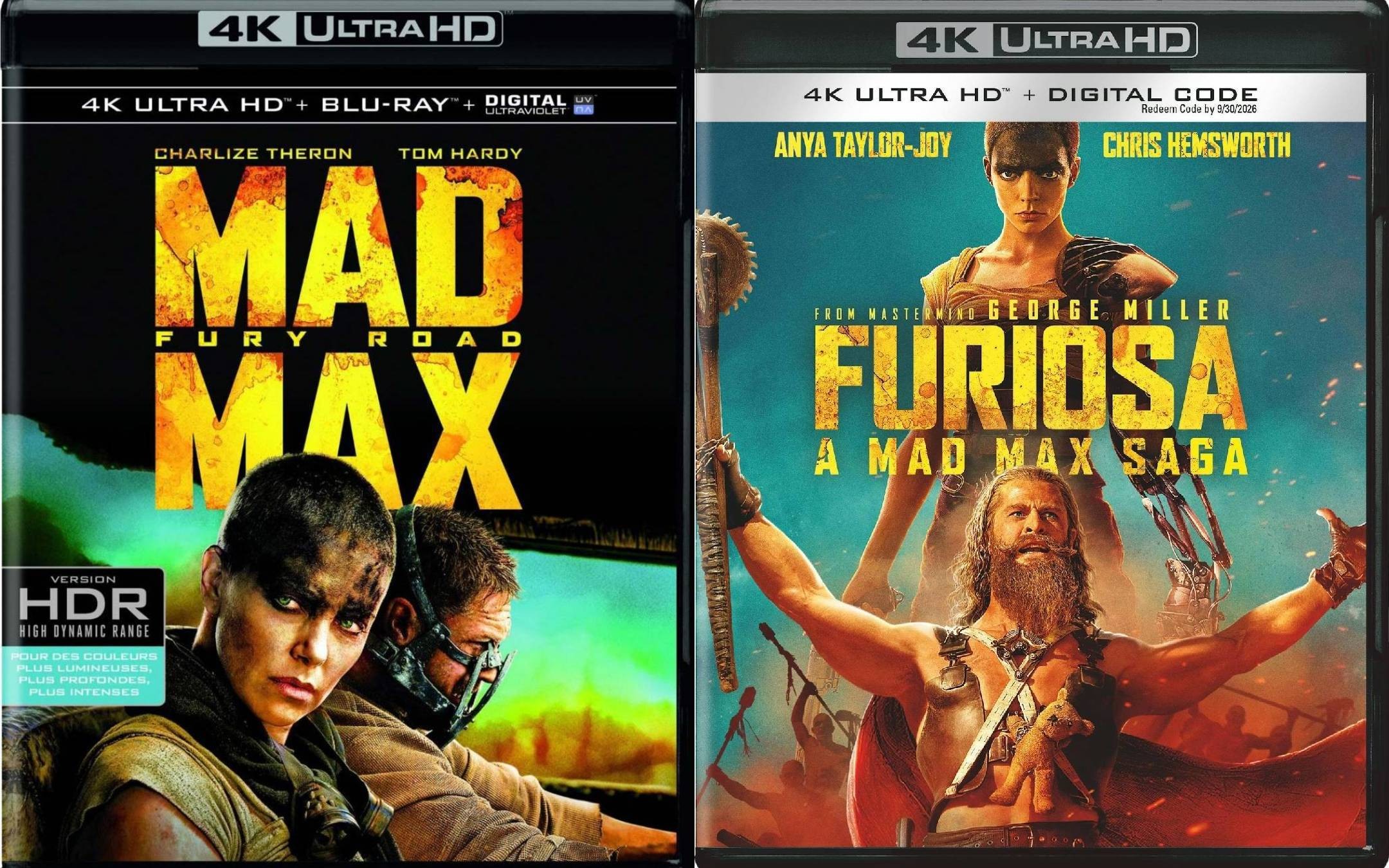 疯狂的麦克斯：狂暴女神+狂暴之路合集【  4K蓝光原盘REMUX】 HDR10【杜比全景声国英双音轨】内封简繁英双语特效字幕 [88.5G]