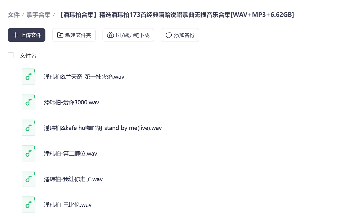 【潘玮柏歌曲合集】精选潘玮柏173首经典嘻哈说唱歌曲无损音乐合集 [WAV+MP3+6.62GB]