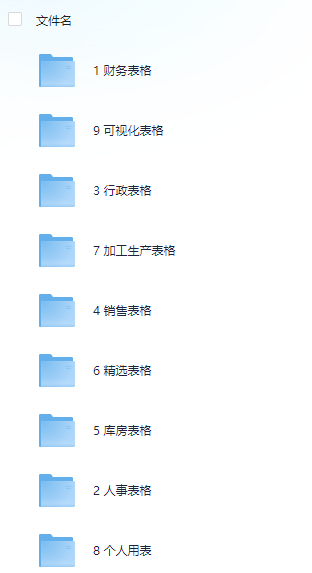 4000套Excel表格模板资料包，种类：文件夹大小：145MB