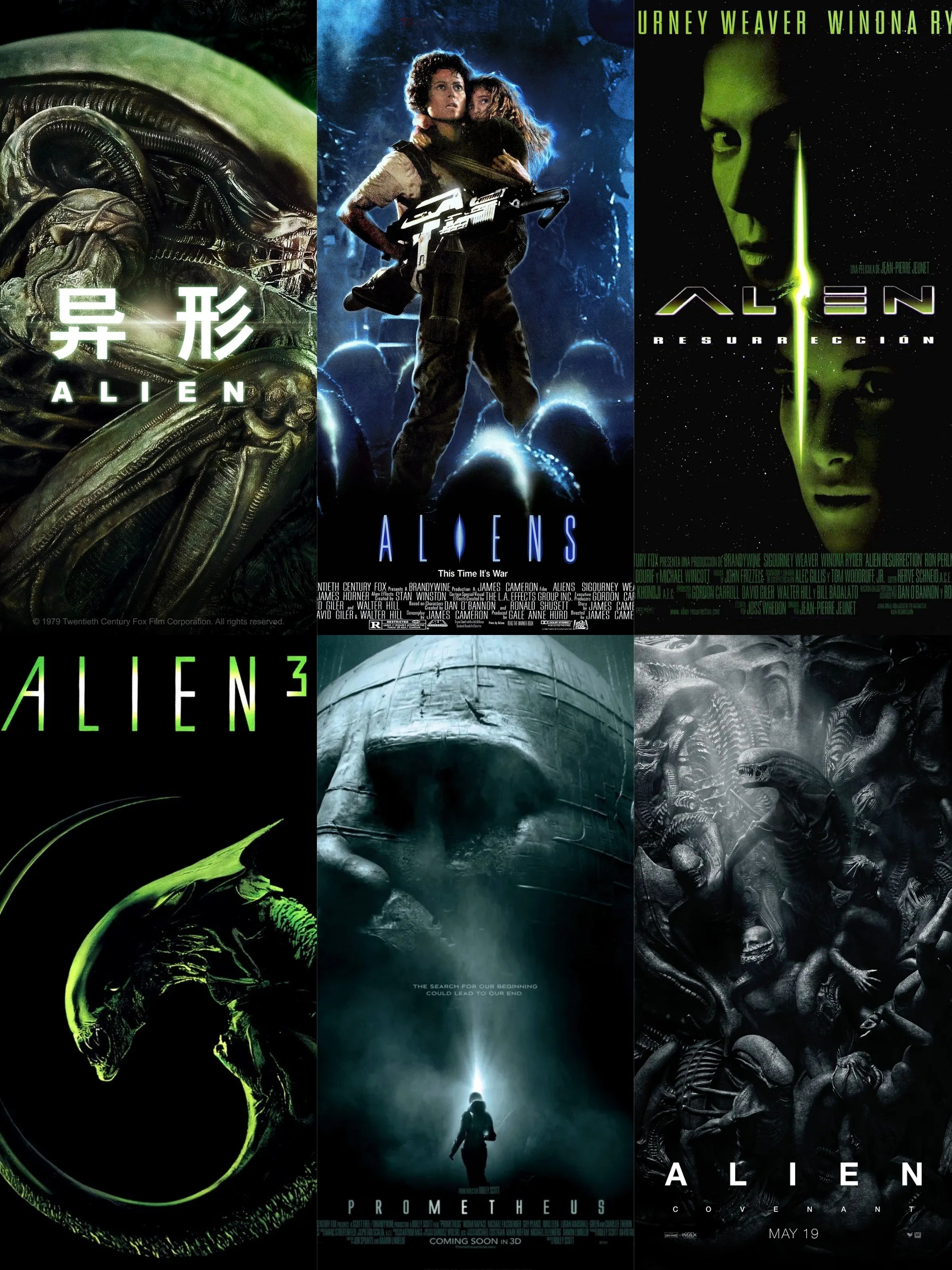 《异形》《铁血战士》系列合集 【蓝光1080P】【国英双语】【内封特效字幕】【85.5GB】