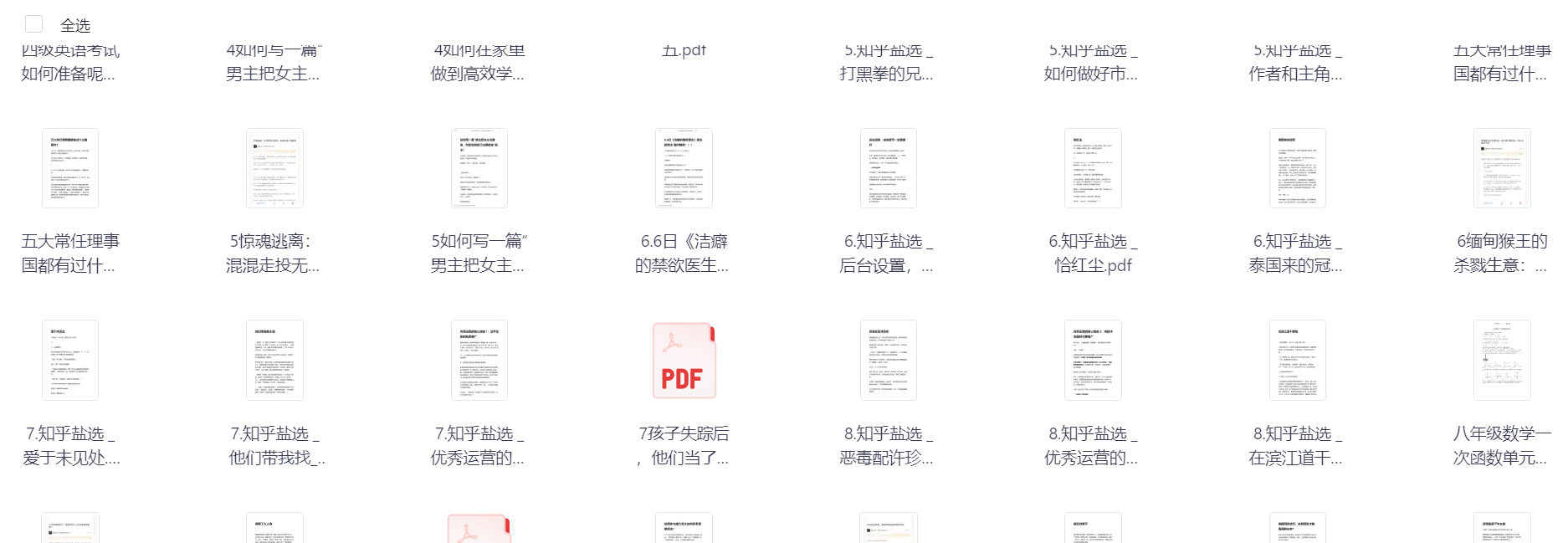知乎盐选文章【6.4GB】