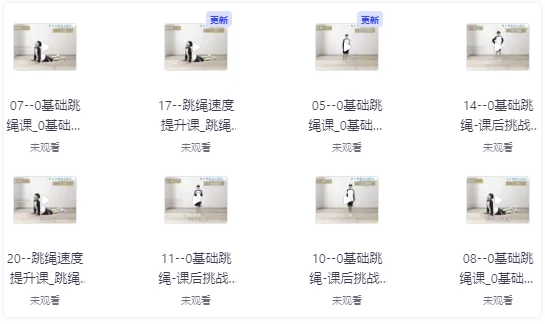 教你0基础跳绳+提速跳绳课 【2.6GB】