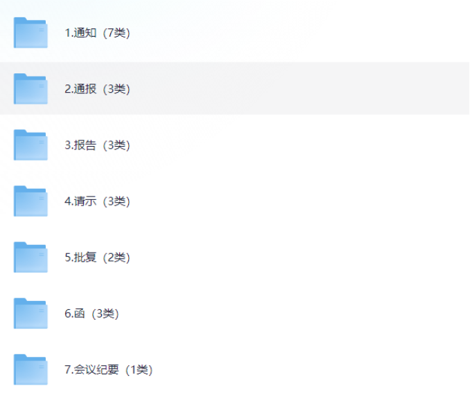 一套标准的国企通用公文模板丨7大类22小类 364.2KB