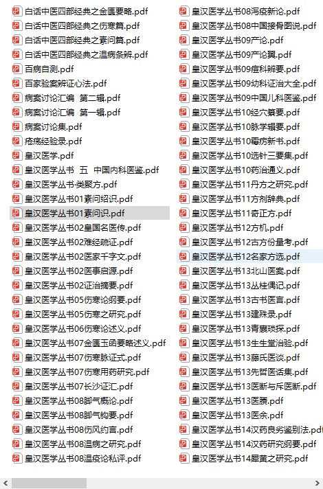 《中医电子书书单》2000-2100 中医爱好者必备合集【PDF】【526MB】