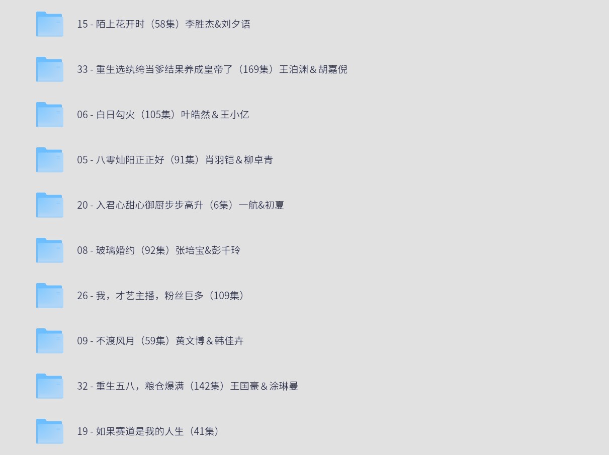 【短剧】「05月04日 精选+付费短剧推荐33部」1080P 中文字幕  每部1G左右