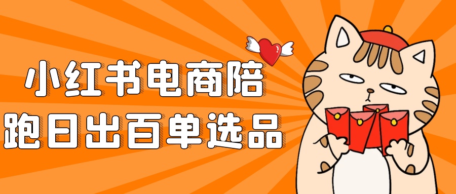 小红书电商陪跑日出百单选品2G