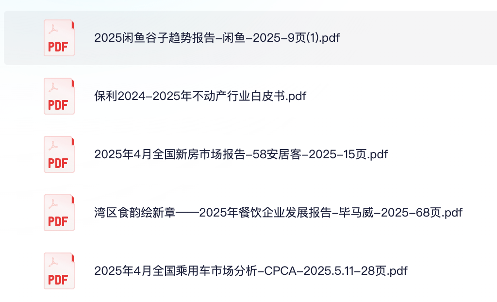 【2025.05.19】5篇行业报告合集【PDF】【20M】