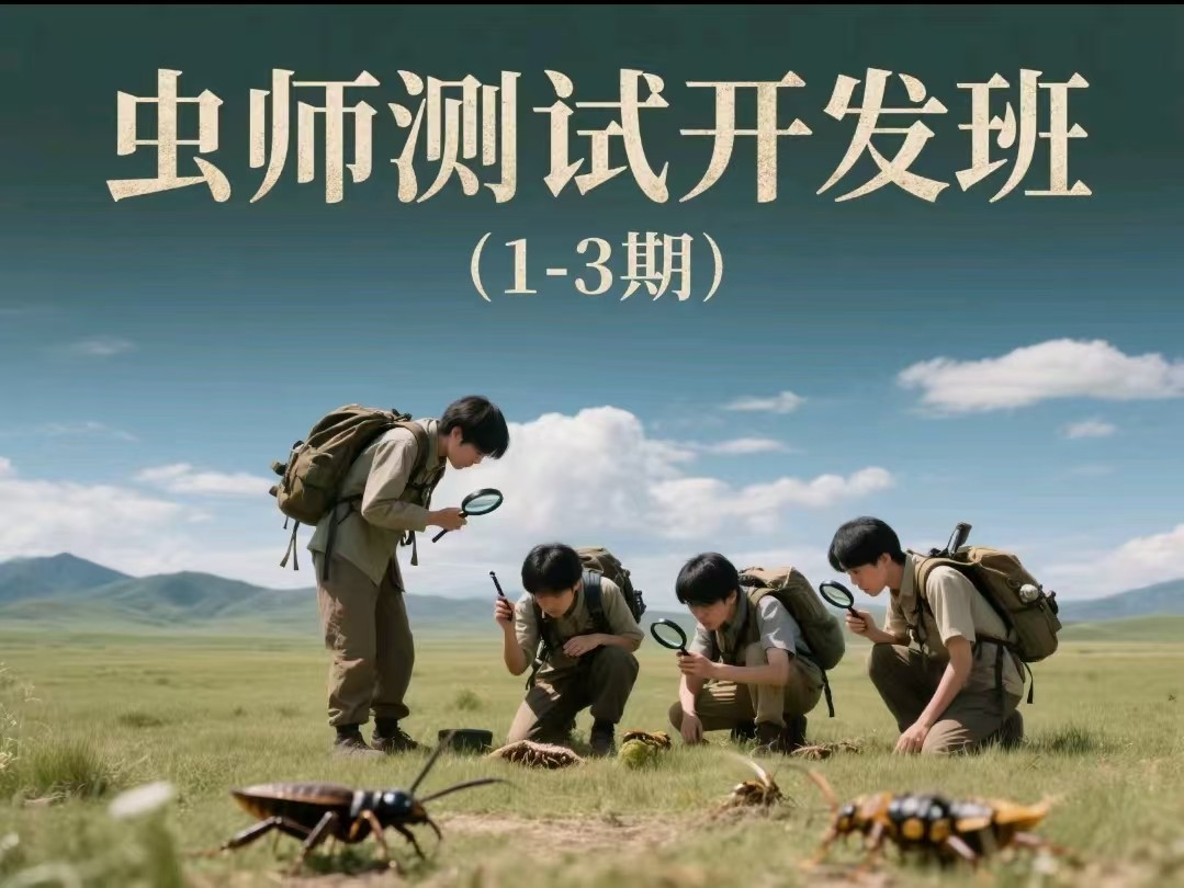 虫师测试开发班(1-3期)【13.6GB】