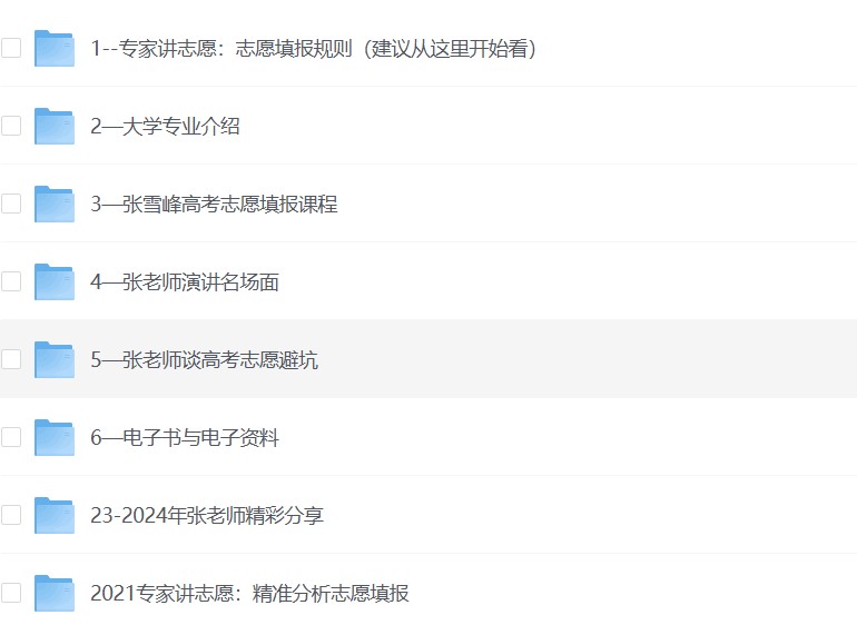 最全高考志愿填报指导合集【张雪峰、高校学姐等名师和各种资料汇总】【142GB】