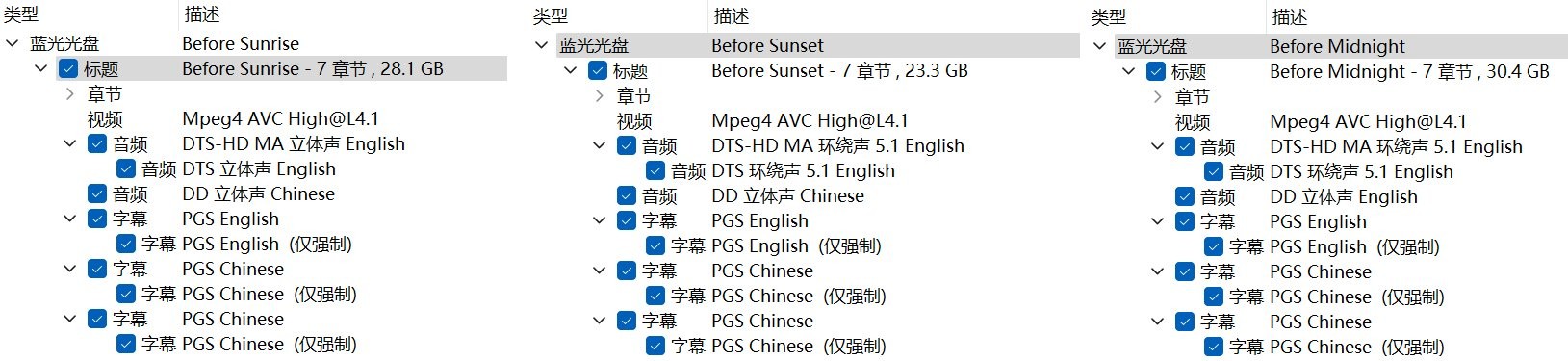 《爱在三部曲》cc典藏版【蓝光原盘REMUX】【次世代环绕声国英双语】内封简体简英双语特效字幕 [80.8G]  [爱在黎明破晓前/午夜降临前/日落黄昏时]