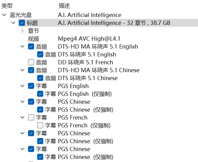 人工智能 (2001)【蓝光原盘REMUX】【次世代环绕声国英双语】内封简繁简英双语字幕 [38.8G]