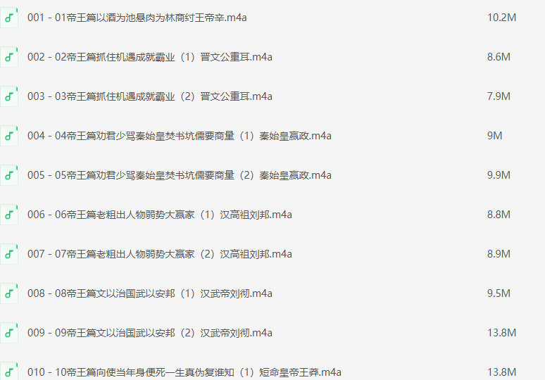 毛泽东评点帝王将相.佚名.演播大吕说书.2020.AAC.96kbps-RL [m4a] [2.25G]
