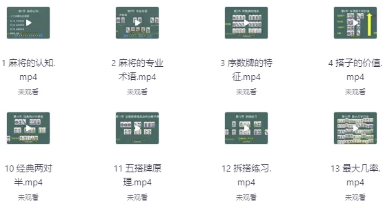 教你如何提高你的麻将技术，让你成为麻将高手 【60.5GB】