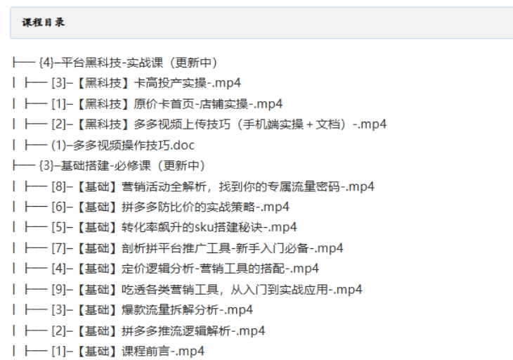 大炮-拼多多全阶实战课程(持续更新)【1.6GB】