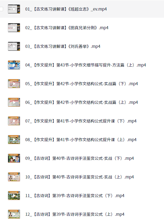北大派派老师-小学语文高分大招课【22.4GB】