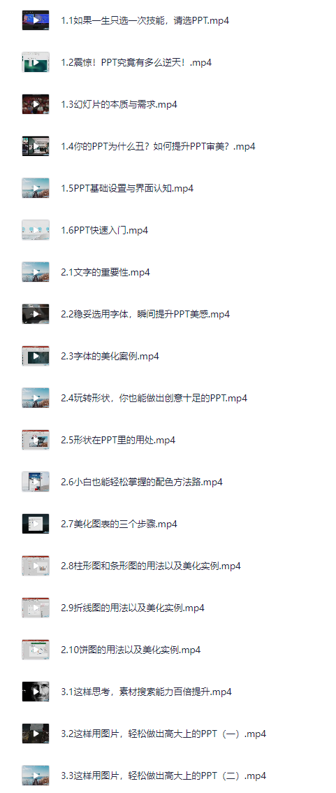 PPT课程《征服老板:零基础做出高逼格PPT》共48课 mp4【3GB】