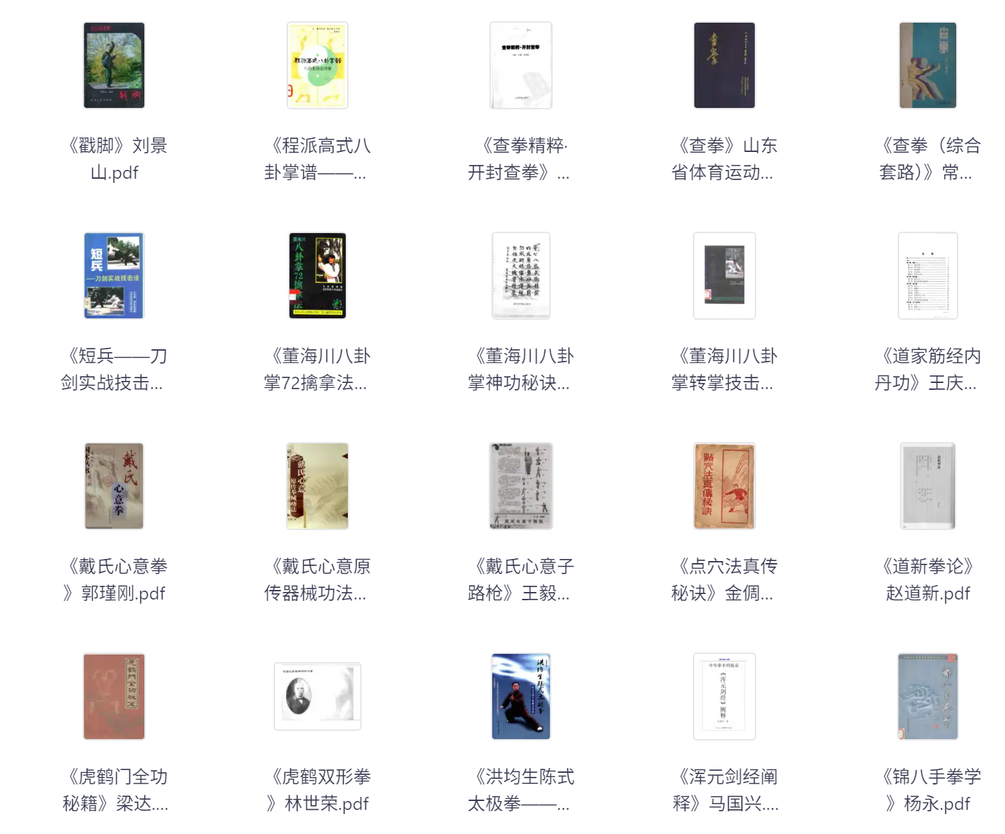 武术类书籍合集全+PDF+31.4G