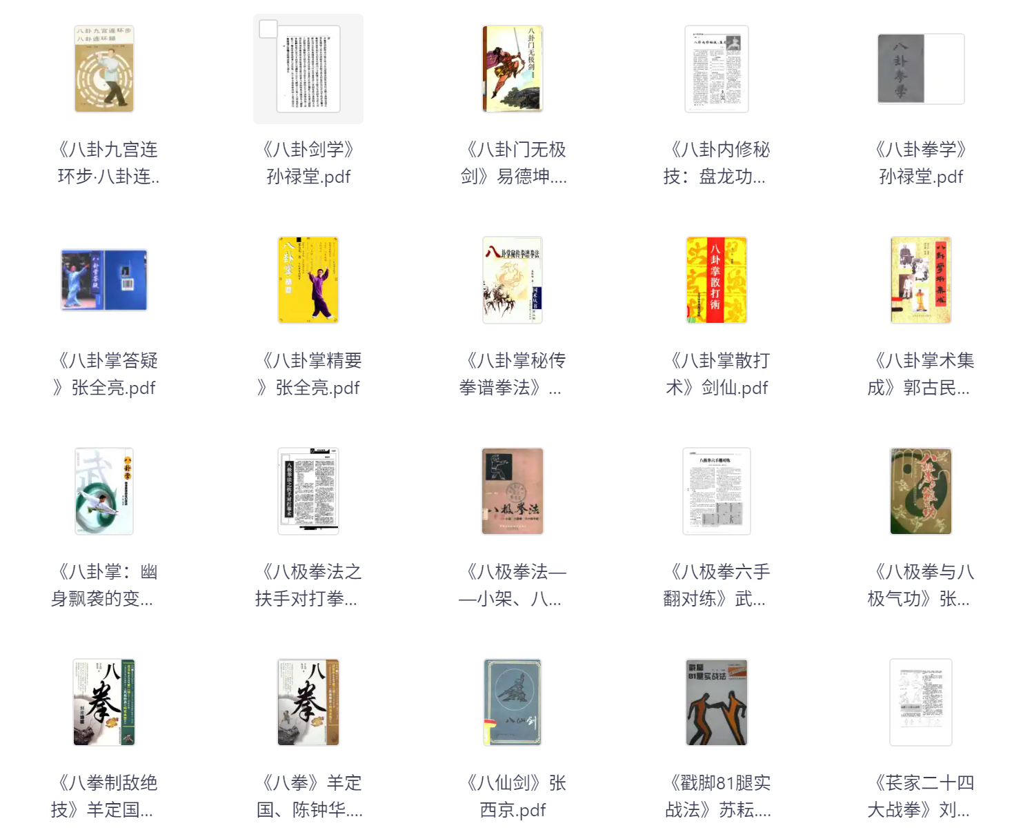 武术类书籍合集全+PDF+31.4G