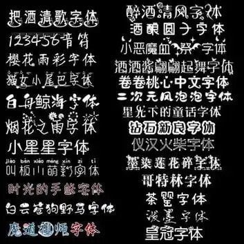 《高端字体包 个人字体库 641种字体 个人珍藏》 [ttf]+1.9G