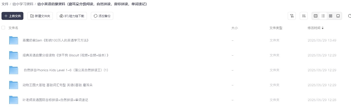 幼小英语启蒙资料（磨耳朵分级阅读，自然拼读，音标拼读，单词速记） 25.1GB