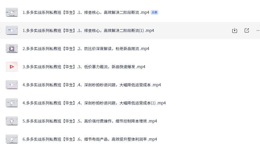 【华生老师】2025拼多多实战系列私教班（902MB)