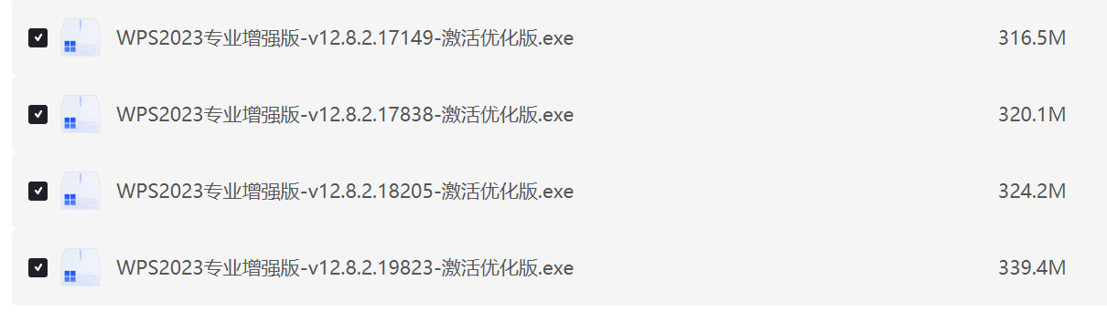 【史上最强版本】WPS Office 2023 专业增强版 v12.8.2.19823 永久激活版【339.4M】