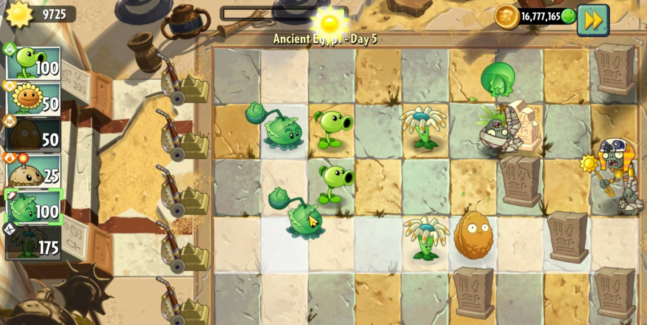 【安卓游戏】《植物大战僵尸2》全5阶植物无限钻石【953M】