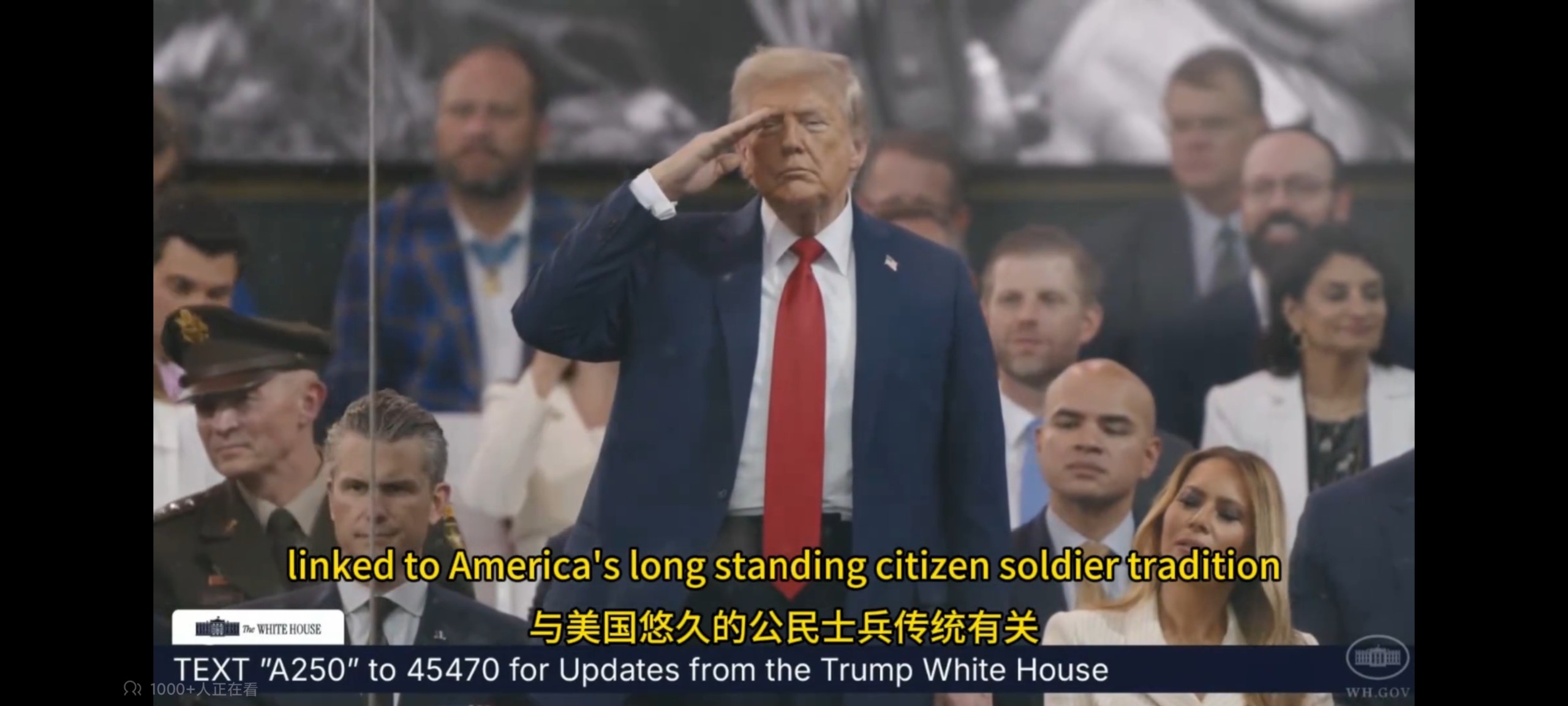 特朗普生日+美国陆军成立250周年阅兵式 完整版 720P中英双字【853M】