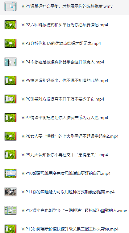 素云12期VIP恋爱课堂【22.5GB】