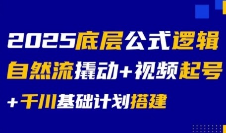 大明老师2025底层公式逻辑自然流撬动+视频起号+千川基础计划搭建【3GB/MP4】