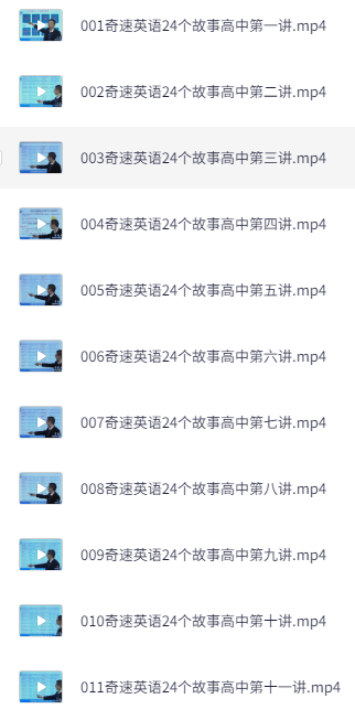 奇速英语故事串烧英语学习 48个视频 单个300M 共14.7G