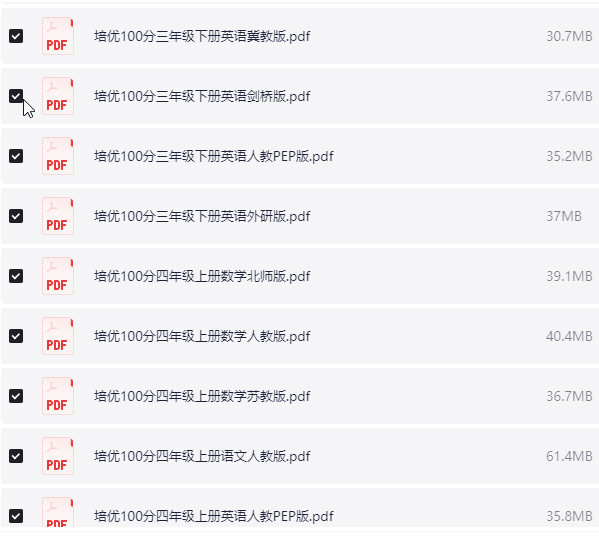 王朝霞培优100分 PDF【2.5GB】