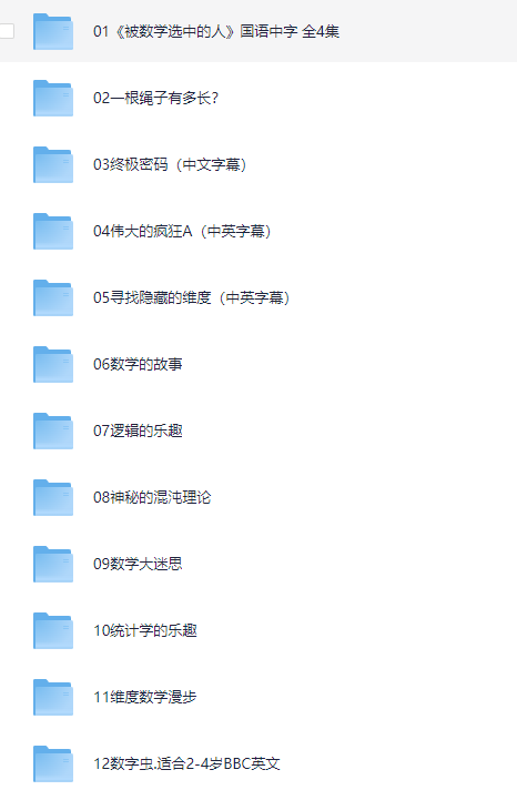 央视推荐必看数学纪录片合集（共24部）【38.7GB】